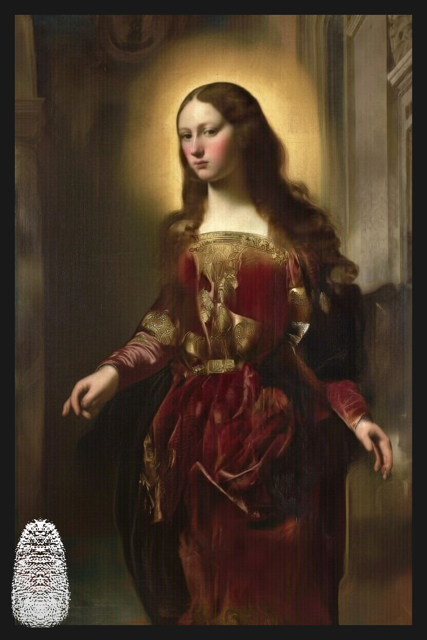 Cracked abstract grid yielding to solid earth — gravity asserting dominance